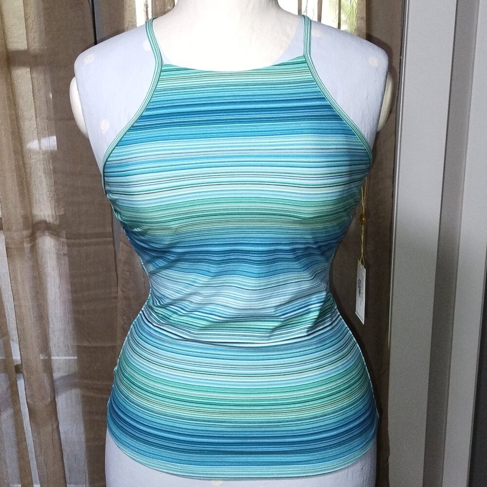 Helon Jon Racerback Tankini Top Jade Coast Size Small $132.00. NWT.